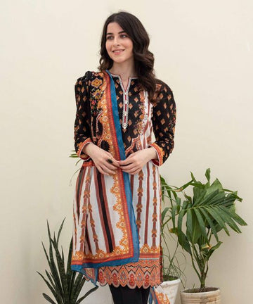 Zellbury Roman Black Lawn Suit Lawn Collection 2021
